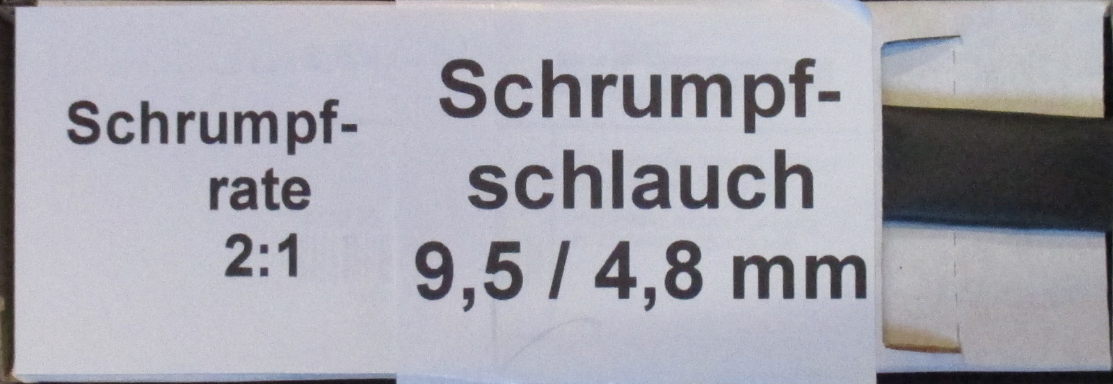 5m schwarz Schrumpfschlauch 2:1/19,0-9,5mm